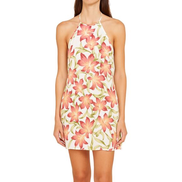 Show Me Your Mumu Gomez Mini Dress Lily Lady NWT Size XL Halter Floral - Picture 1 of 8